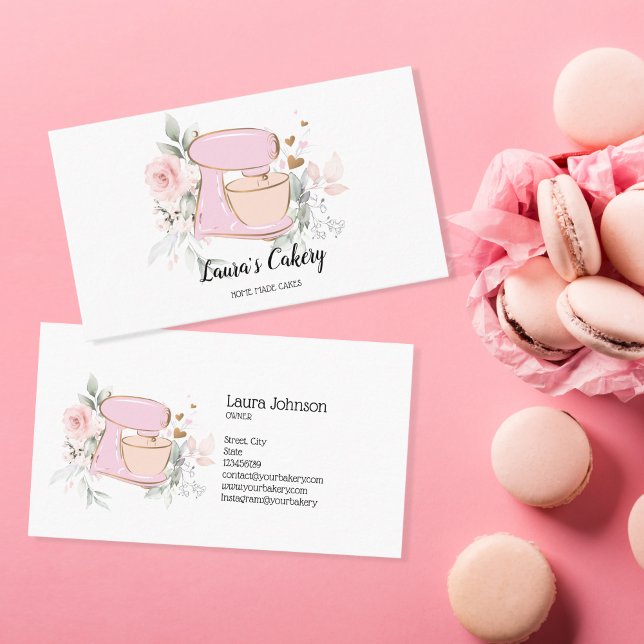 Cakes & Sweets Cupcake Home Bakery mixer Flower Business Card