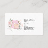 Cakes & Sweets Cupcake Home Bakery mixer Flower Business Card (Back)