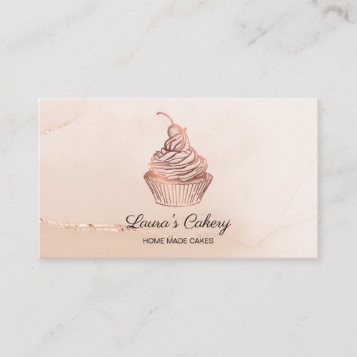 Cakes  Sweets Cupcake Home Bakery Rustic Vintage  Business Card