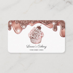 Cakes & Sweets Cupcake Home Bakery Rustic Vintage  Business Card