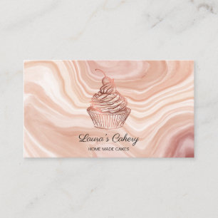 Cakes & Sweets Cupcake Home Bakery Rustic Vintage Business Card