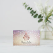 Cakes & Sweets Cupcake Home Bakery Rustic Vintage Business Card (Standing Front)