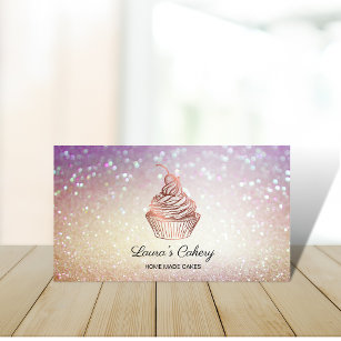 Cakes & Sweets Cupcake Home Bakery Rustic Vintage Business Card