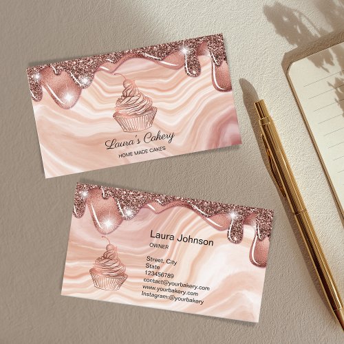 Cakes  Sweets Cupcake Home Bakery Rustic Vintage Business Card