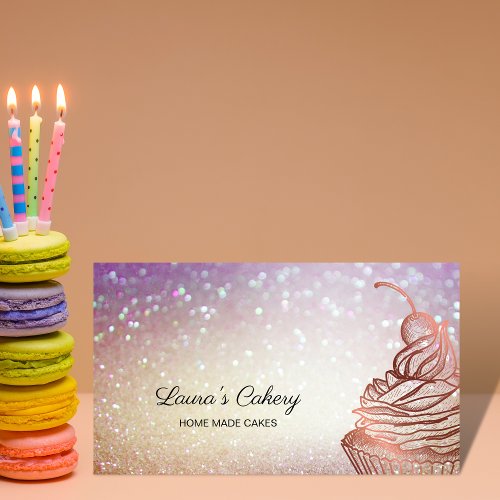 Cakes  Sweets Cupcake Home Bakery Rustic Vintage Business Card