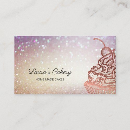 Cakes  Sweets Cupcake Home Bakery Rustic Vintage Business Card