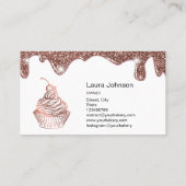 Cakes & Sweets Cupcake Home Bakery Rustic Vintage Business Card (Back)