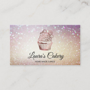 Cakes & Sweets Cupcake Home Bakery Rustic Vintage Business Card
