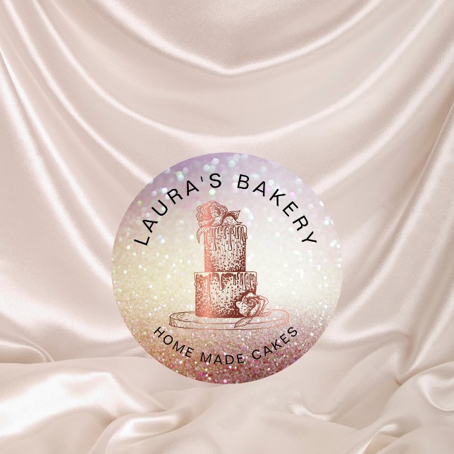 Cakes & Sweets Cupcake Home Bakery Rustic Vintage Classic Round Sticker (Creator Uploaded)