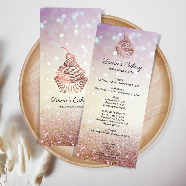 Cakes & Sweets Cupcake Home Bakery Rustic Vintage Menu (Creator Uploaded)