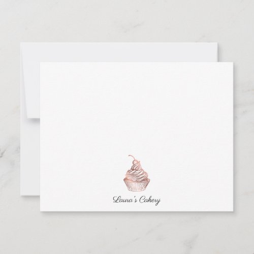 Cakes  Sweets Cupcake Home Bakery Rustic Vintage Note Card