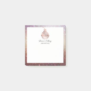 Cakes & Sweets Cupcake Home Bakery Rustic Vintage Post-it Notes