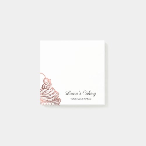Cakes  Sweets Cupcake Home Bakery Rustic Vintage Post_it Notes