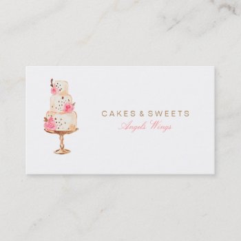 ★ Cakes & Sweets Custom Business Card by laurapapers at Zazzle