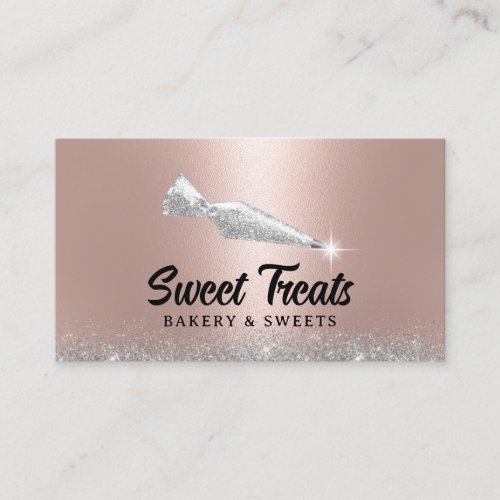 Cakes Sweets Pastry Piping Bag Logo Cupcake Bakery Business Card