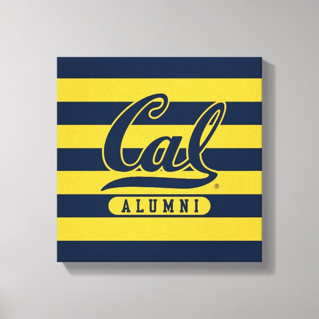 Cal Alumni Stripes Canvas Print (Front)