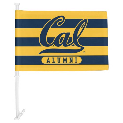 Cal Alumni Stripes Car Flag