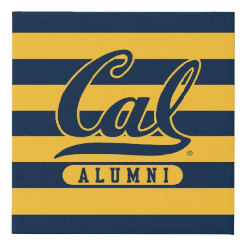 Cal Alumni Stripes Faux Canvas Print