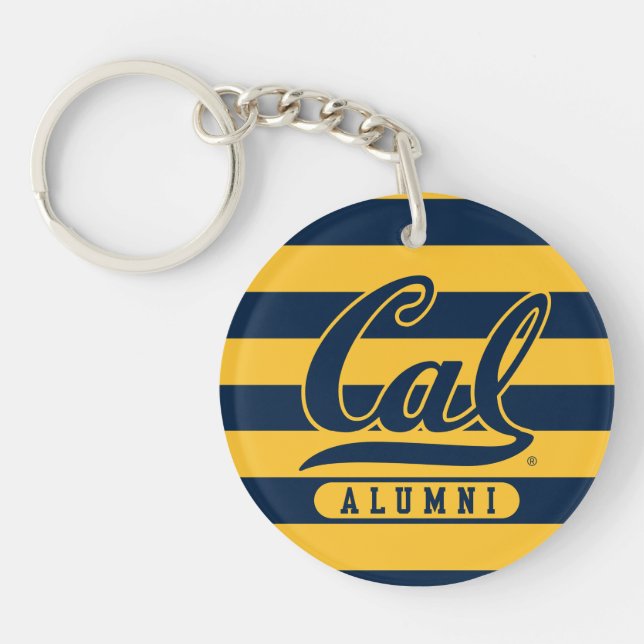 Cal Alumni Stripes Keychain (Front)