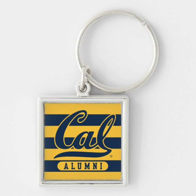 Cal Alumni Stripes Keychain (Front)