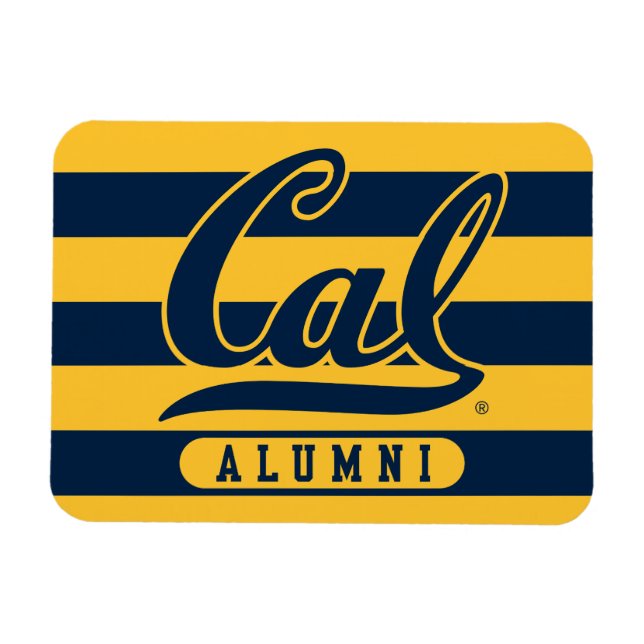 Cal Alumni Stripes Magnet (Horizontal)