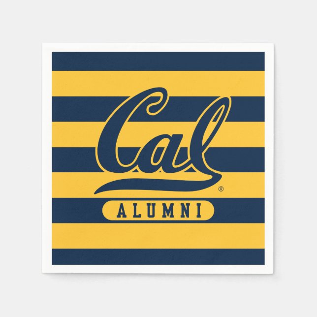 Cal Alumni Stripes Napkins (Front)
