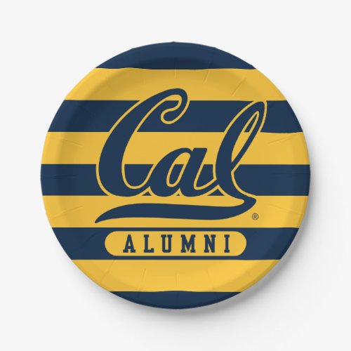 Cal Alumni Stripes Paper Plates