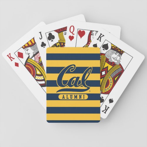 Cal Alumni Stripes Poker Cards