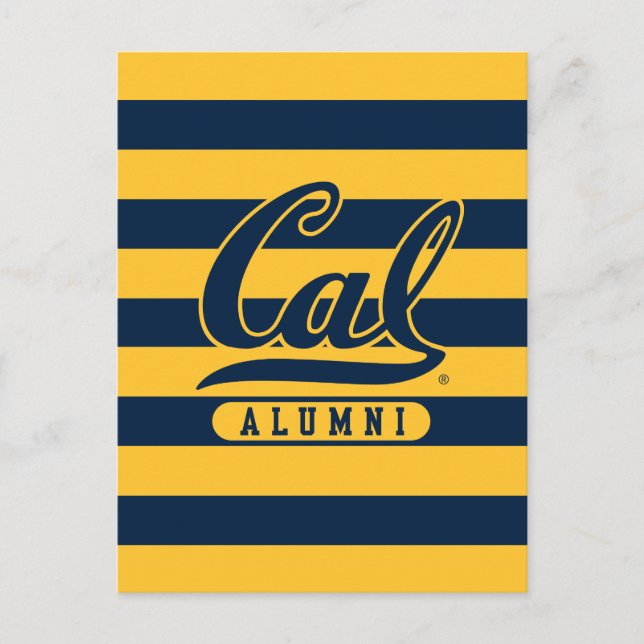 Cal Alumni Stripes Postcard (Front)
