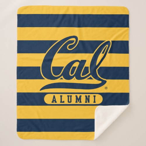 Cal Alumni Stripes Sherpa Blanket