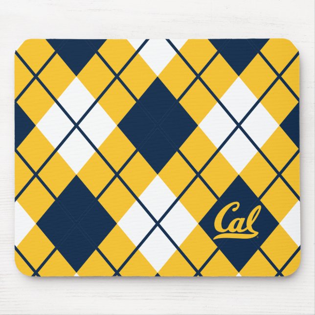 Cal Argyle Pattern Mouse Pad (Front)