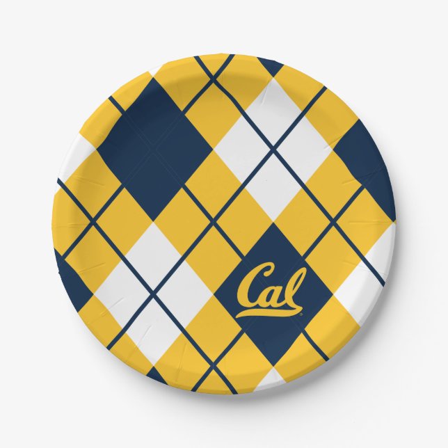 Cal Argyle Pattern Paper Plates (Front)