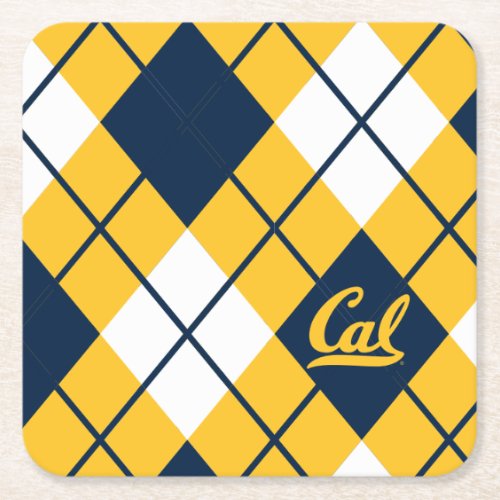 Cal Argyle Pattern Square Paper Coaster