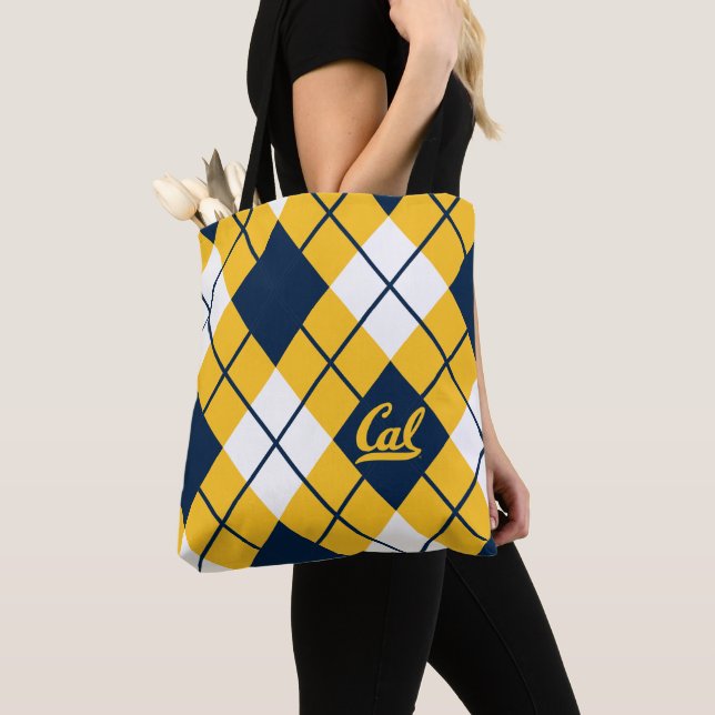 Cal Argyle Pattern Tote Bag (Close Up)