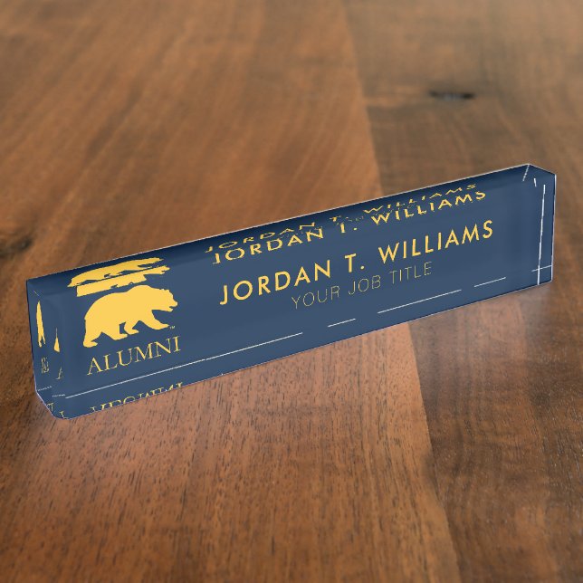 Cal Bear Alumni Desk Name Plate (Side)