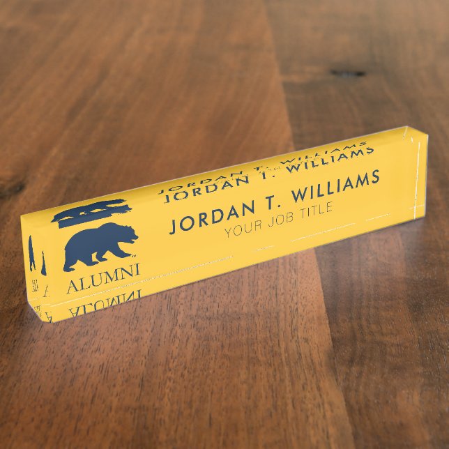 Cal Bear Alumni Desk Name Plate (Side)