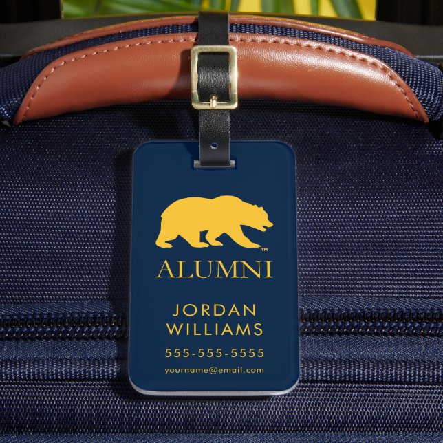 Cal Bear Alumni Luggage Tag (Front Insitu 2)