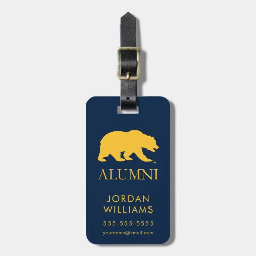 Cal Bear Alumni Luggage Tag