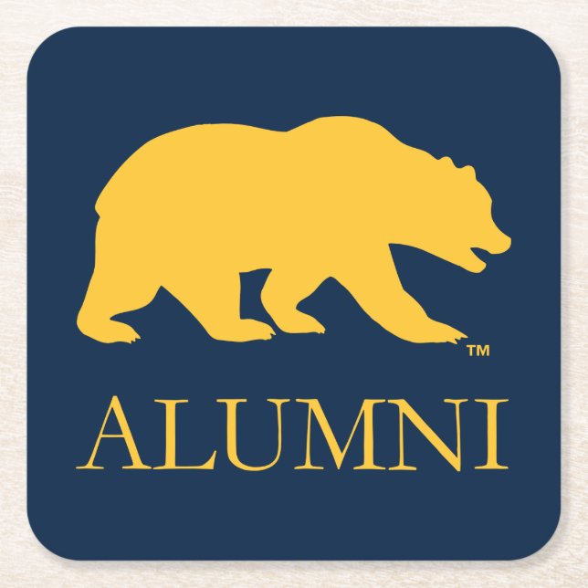Cal Bear Alumni Square Paper Coaster (Front)