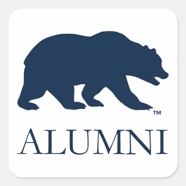 Cal Bear Alumni Square Sticker (Front)