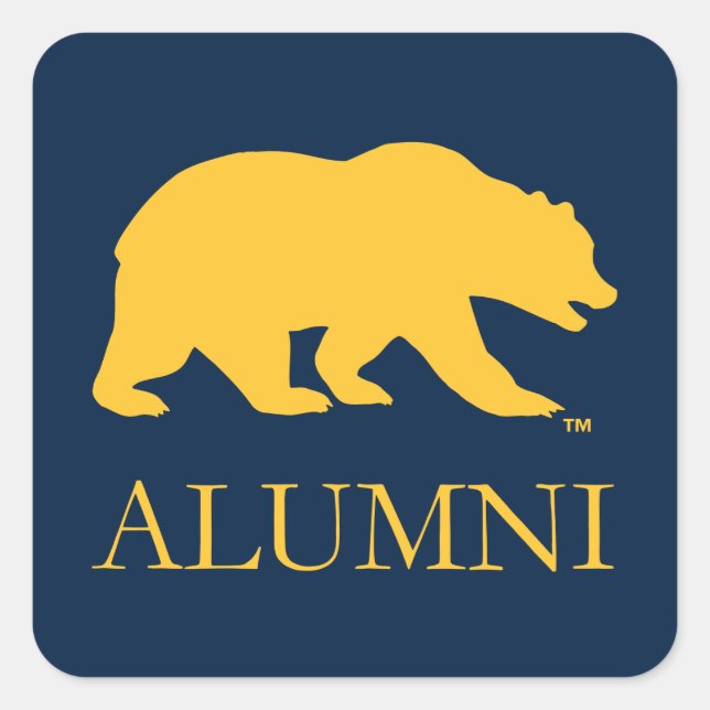 Cal Bear Alumni Square Sticker (Front)