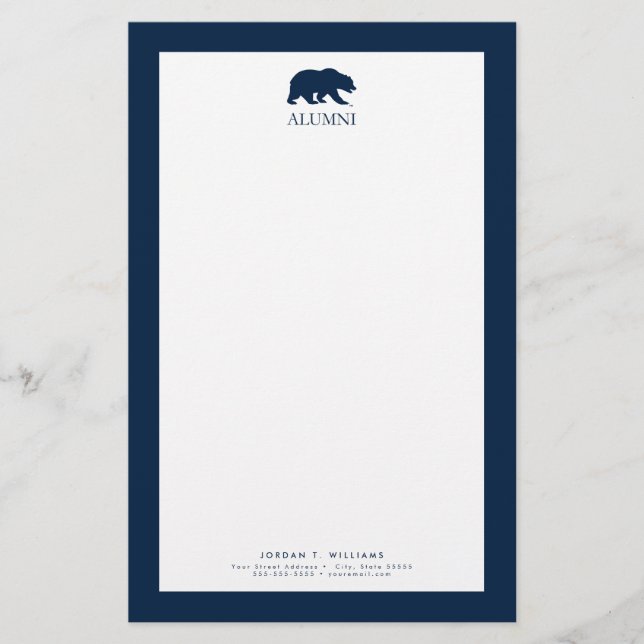 Cal Bear Alumni Stationery (Front)