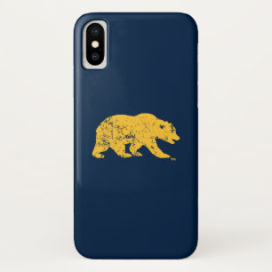 Cal Bear Distressed Yellow iPhone X Case