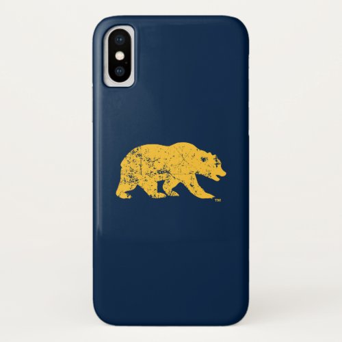 Cal Bear  Distressed Yellow iPhone X Case