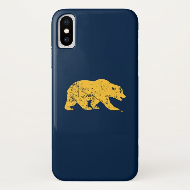 Cal Bear | Distressed Yellow Case-Mate iPhone Case (Back)