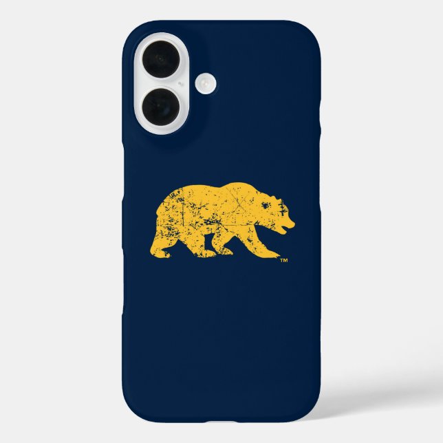 Cal Bear | Distressed Yellow Case-Mate iPhone Case (Back)
