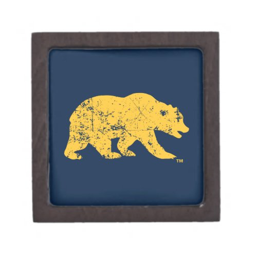 Cal Bear  Distressed Yellow Gift Box