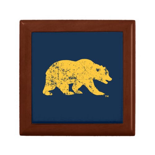Cal Bear  Distressed Yellow Gift Box