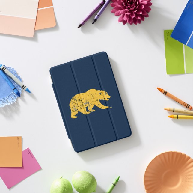 Cal Bear | Distressed Yellow iPad Mini Cover (In Situ)