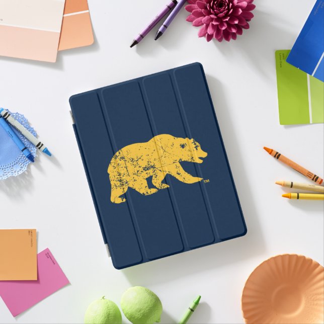 Cal Bear | Distressed Yellow iPad Smart Cover (In Situ)